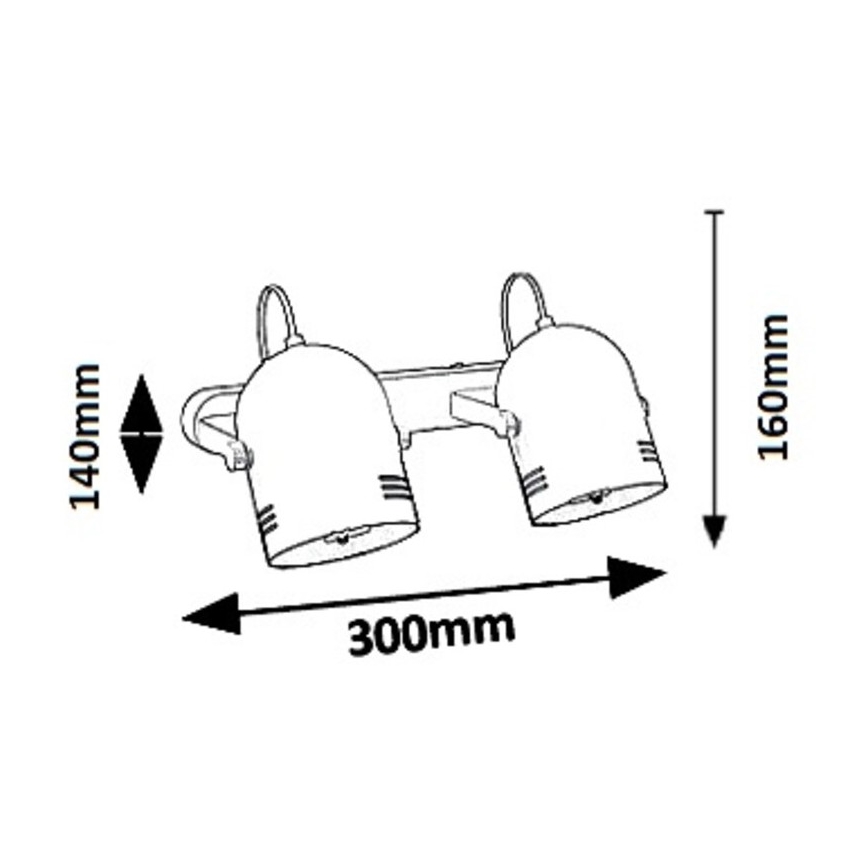Rabalux - Spotlight MINUET 2xE14/40W/230V