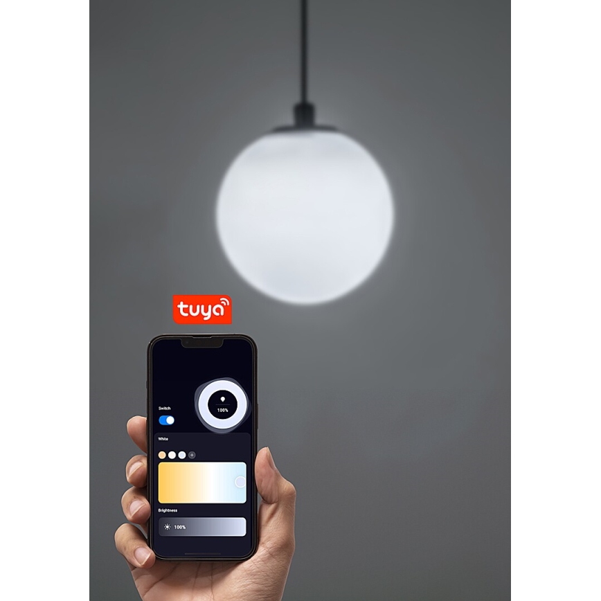 Rabalux - LED ljusreglerad ljuskrona på textilsladd för 1-fas skensystem LED/5W/24V 2700-5500K Wi-Fi Tuya svart