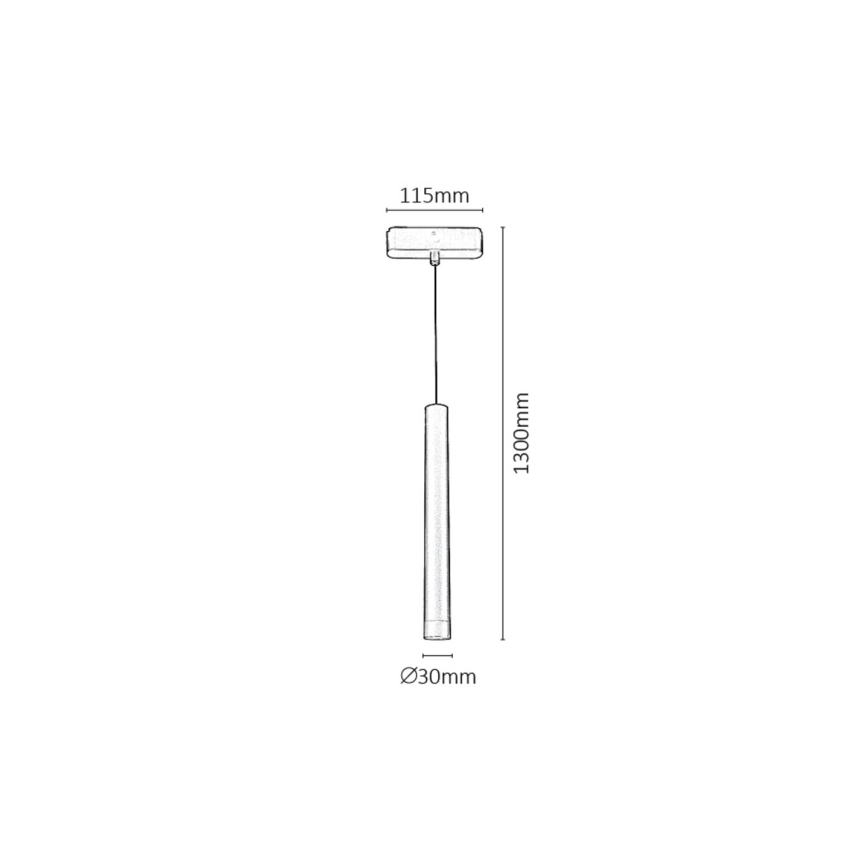 Rabalux - LED ljusreglerad ljuskrona på textilsladd för 1-fas skensystem LED/5W/24V 2700-5500K Wi-Fi Tuya svart