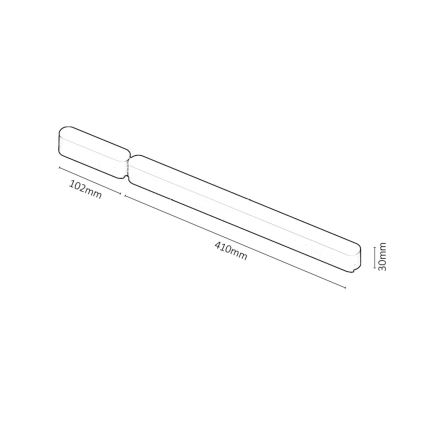 Rabalux - Strömförsörjning för ljus i skensystem 180W/24V 10,2 + 41 cm svart
