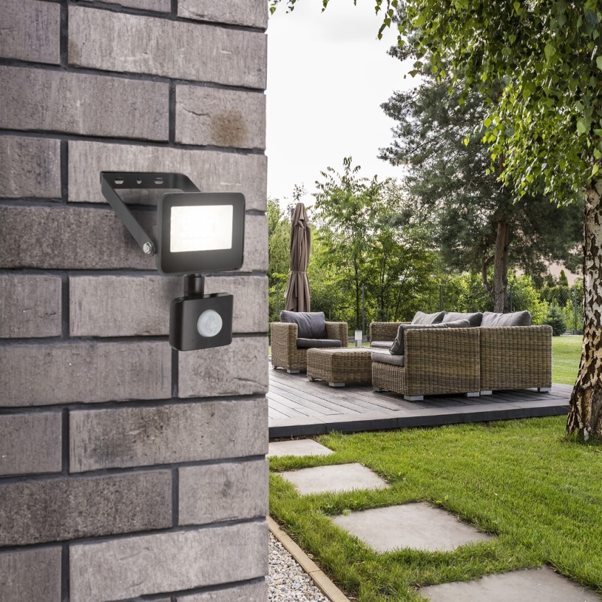 Rabalux - LED strålkastare med sensor LED/10W/230V 4000K IP44 svart