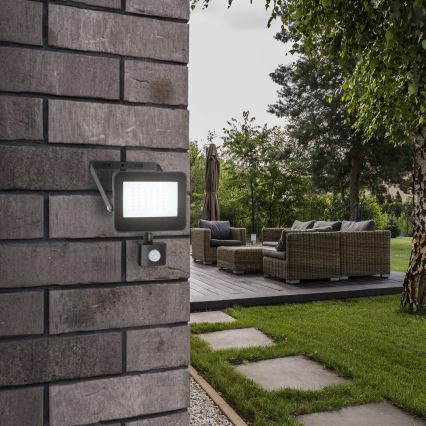 Rabalux - LED strålkastare med sensor LED/30W/230V 4000K IP44 svart