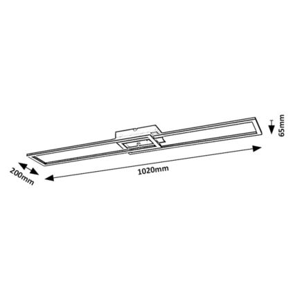 Rabalux - LED dimbar taklampa LED/38W/230V 3000-6500K Wi-Fi Tuya + fjärrkontroll 20x102 cm