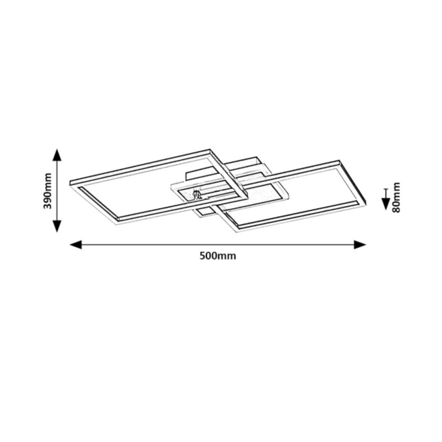 Rabalux - LED Taklampa LED/40W/230V 4000K matt krom 39x50 cm