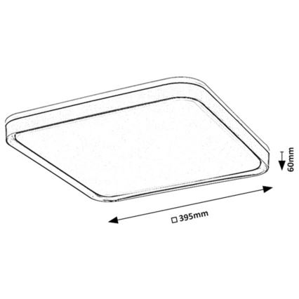 Rabalux - LED taklampa LED/26W/230V 3000K 39,5x39,5 cm
