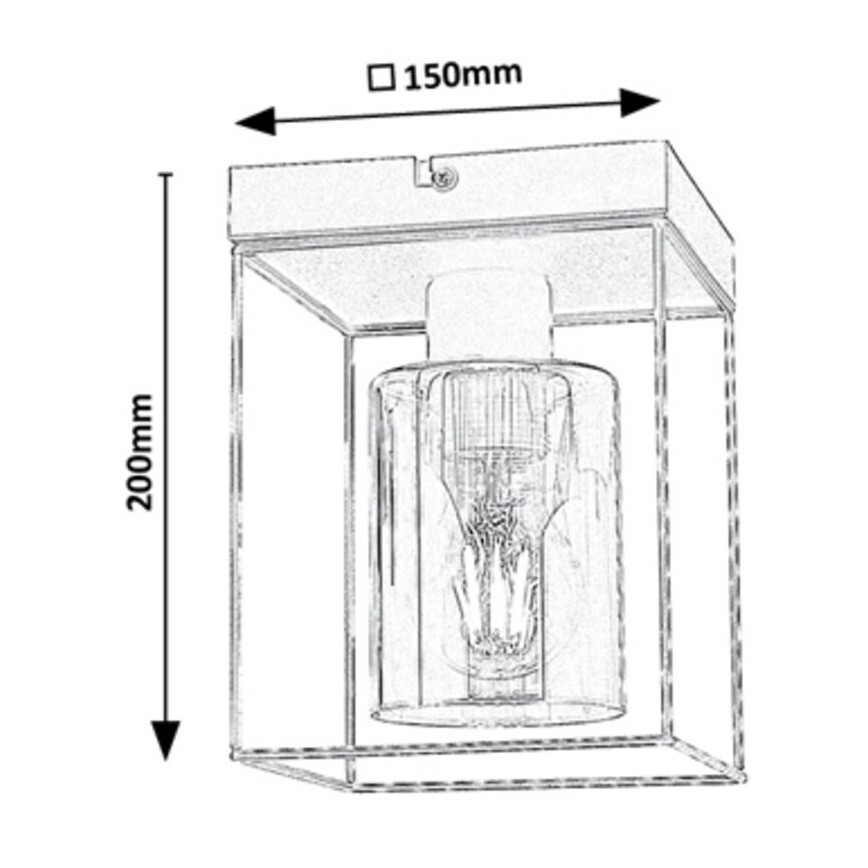 Rabalux - Taklampa 1xE27/25W/230V 15x15 cm