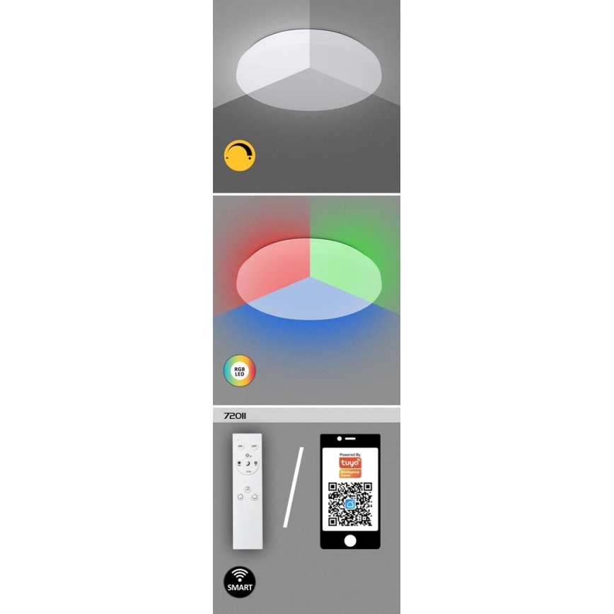 Rabalux - LED RGB Dimbart takarmatur LED/48W/230V Wi-Fi Tuya 3000-6500K 50 cm