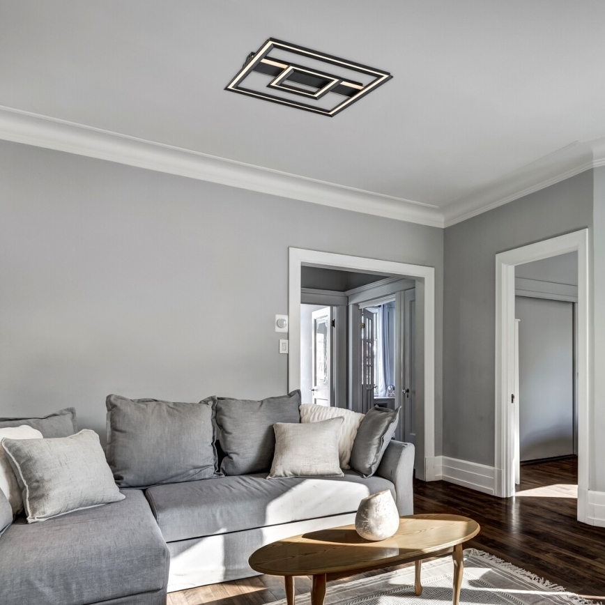 Rabalux - LED-taklampa LED/48W/230V 3000K svart 48,5x48,5 cm