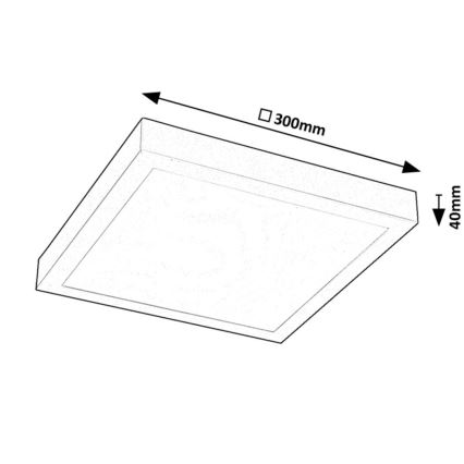 Rabalux - LED fäst panel LED/18W/230V 4000K 30x30 cm