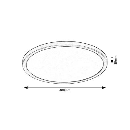 Rabalux - LED Taklampa LED/36W/230V 3000/4000/6000K Ø 40 cm svart
