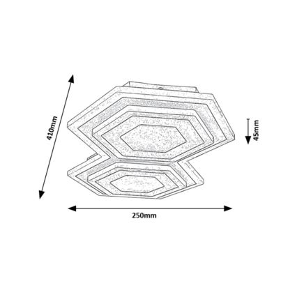 Rabalux - LED taklampa LED/44W/230V 3000/6000K 25x41 cm