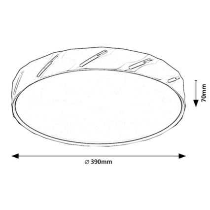 Rabalux - LED Taklampa LED/25W/230V 3000K vit Ø 39 cm