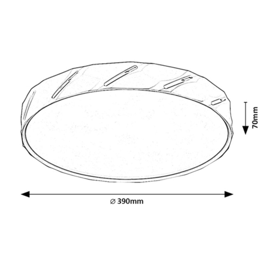 Rabalux - LED Taklampa LED/25W/230V 4000K Ø 39 cm svart