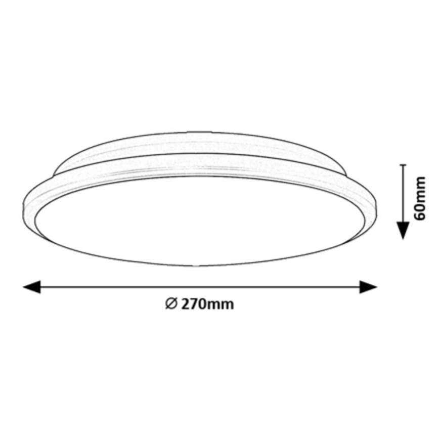 Rabalux - LED Taklampa LED/18W/230V 3000K svart 27 cm