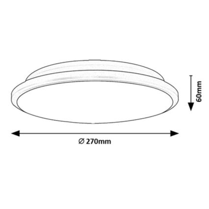 Rabalux - LED Taklampa LED/18W/230V 4000K silver 27 cm