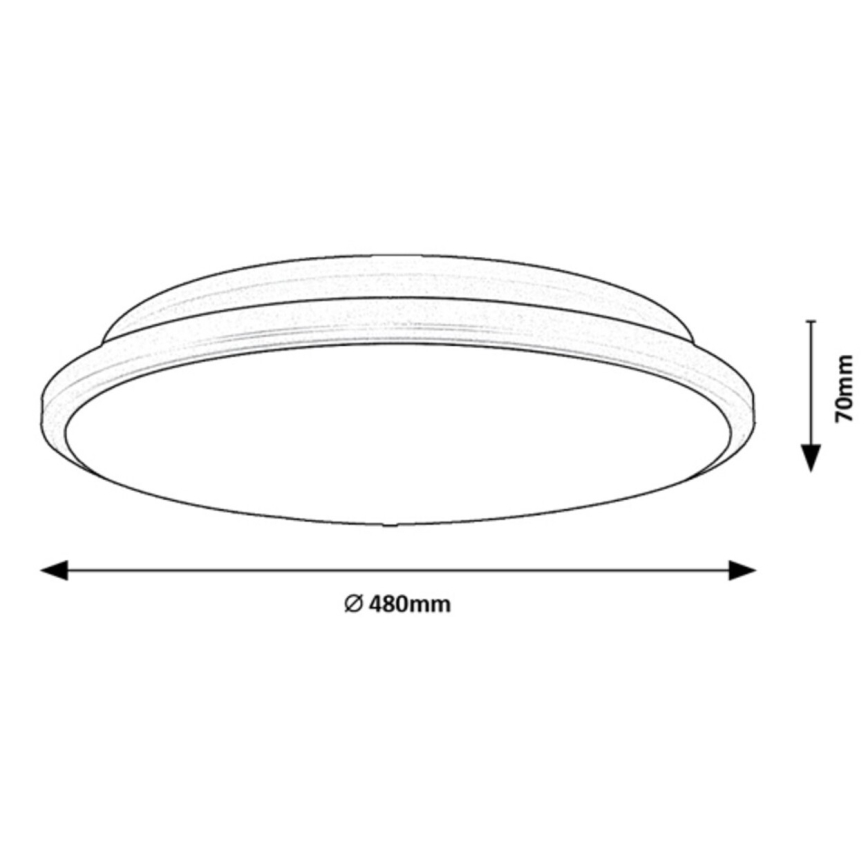 Rabalux - LED Taklampa LED/45W/230V 4000K silver 48 cm