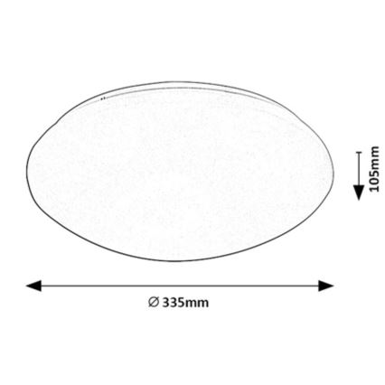 Rabalux - LED Taklampa med sensor LED/18W/230V IP44 4000K Ø 33,5 cm