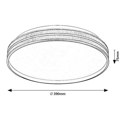 Rabalux - LED-dimbar takarmatur LED/24W/230V 3000-6500K Ø 39 cm + fjärrkontroll