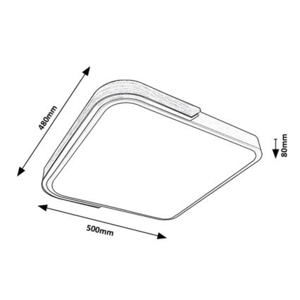 Rabalux - LED RGB dimbar taklampa LED/48W/230V 3000K/4000K/6500K Wi-Fi Tuya + fjärrkontroll