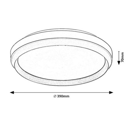Rabalux - LED taklampa LED/24W/230V 3000K Ø 39 cm
