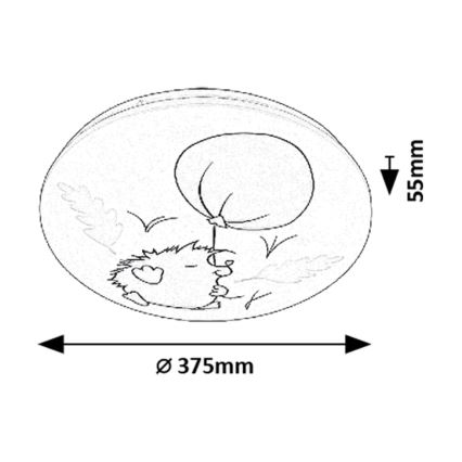 Rabalux - LED taklampa för barn LED/24W/230V 3000K Ø 37,5 cm