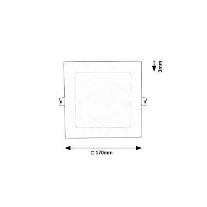 Rabalux - LED infälld belysning LED/12W/230V 17x17 cm vit
