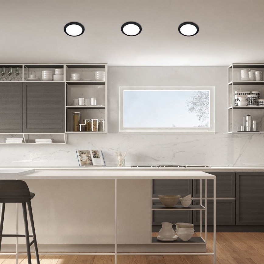 Rabalux - LED infälld belysning LED/6W/230V diameter 12 cm svart