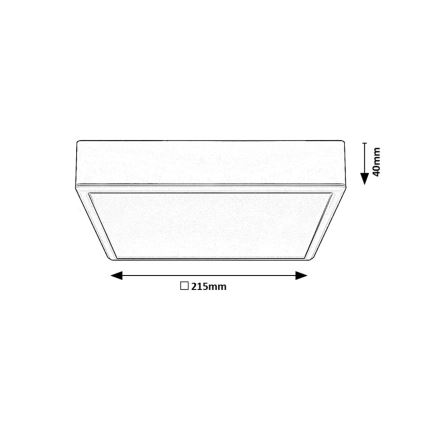 Rabalux - LED taklampa LED/22W/230V 3000/4000/6000K 21x21 cm vit