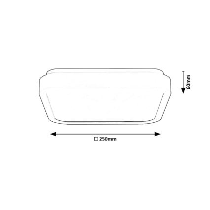 Rabalux - LED taklampa för badrum LED/18W/230V IP44 4000K 25x25 cm vit