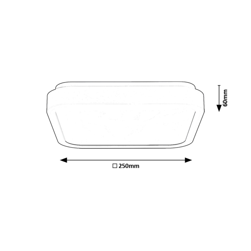Rabalux - LED taklampa för badrum LED/18W/230V IP44 4000K 25x25 cm vit