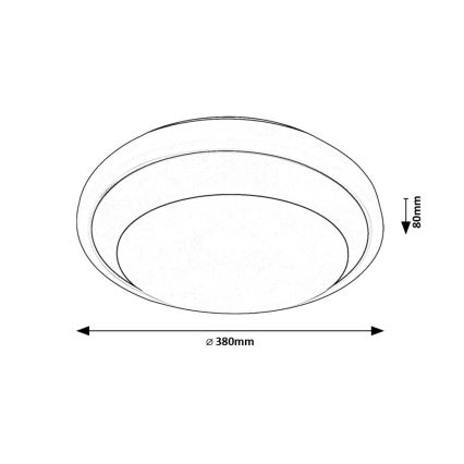 Rabalux - LED taklampa LED/24W/230V 4000K diameter 38 cm