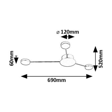 Rabalux - LED väggbelysning LED/10W/230V 3000K
