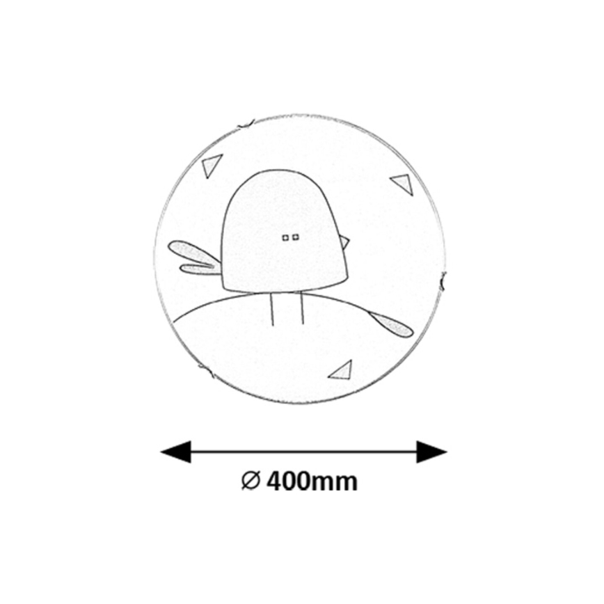 Rabalux - Taklampa för barn, 2x E27/60W/230V, Ø 40 cm