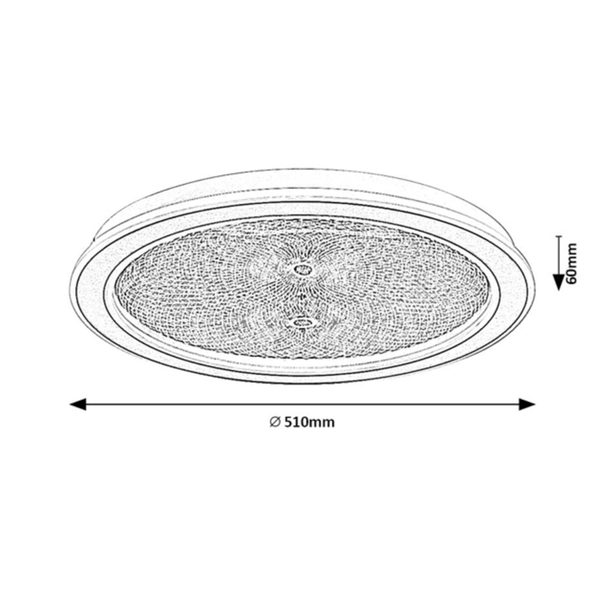 Rabalux - Dimbar LED-taklampa LED/34W/230V 3000-6500K Ø 51 cm + fjärrkontroll
