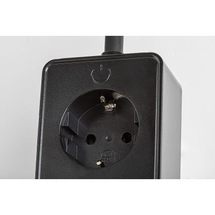 Rabalux - Dimbar LED-vägglampa 4W/230V med USB-port för vägguttag 3000/4000/6000K svart