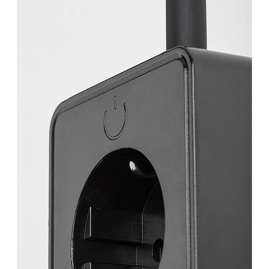 Rabalux - Dimbar LED-vägglampa 4W/230V med USB-port för vägguttag 3000/4000/6000K svart