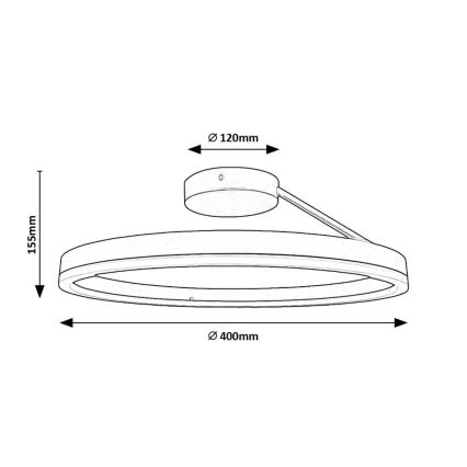 Rabalux - LED taklampa LED/24W/230V 3000/4000/6500K Ø 40 cm