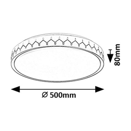 Rabalux - LED Dimbar taklampa LED/48W/230V 3000-6500K + fjärrkontroll
