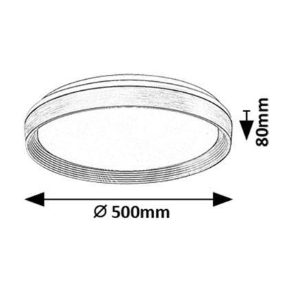 Rabalux - LED Dimbar taklampa LED/48W/230V 3000-6500K + fjärrkontroll