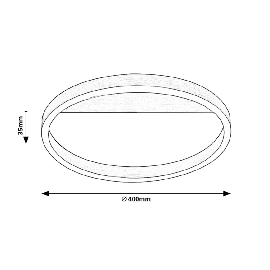Rabalux - LED-taklampa 20 W, 230 V, matt krom, Ø 40 cm