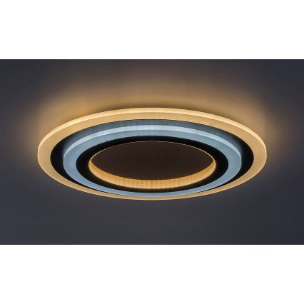 Rabalux - Dimbart LED-takarmatur LED/56W/230V 3000/4000/6000K mattkrom/svart + fjärrkontroll Ø 45 cm