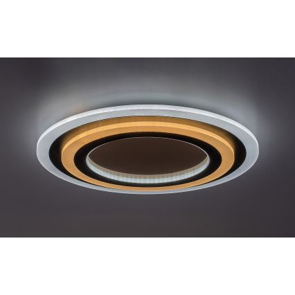 Rabalux - Dimbart LED-takarmatur LED/56W/230V 3000/4000/6000K mattkrom/svart + fjärrkontroll Ø 45 cm