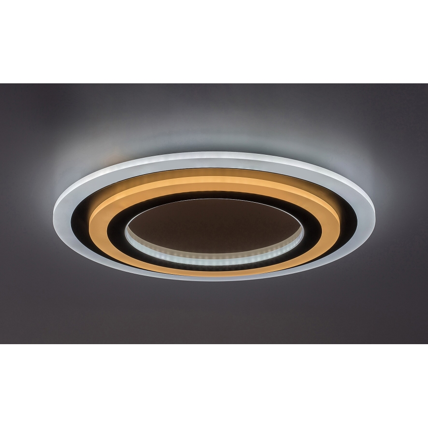 Rabalux - Dimbart LED-takarmatur LED/56W/230V 3000/4000/6000K mattkrom/svart + fjärrkontroll Ø 45 cm