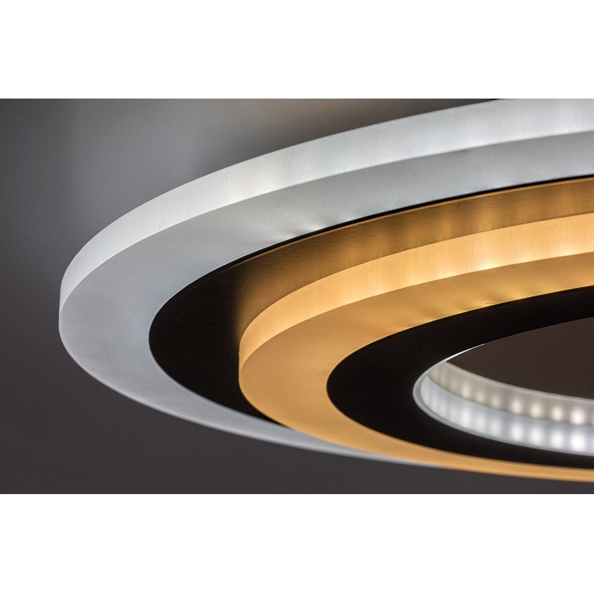 Rabalux - Dimbart LED-takarmatur LED/56W/230V 3000/4000/6000K mattkrom/svart + fjärrkontroll Ø 45 cm