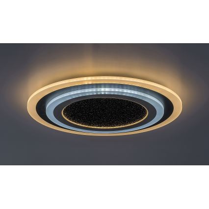 Rabalux - LED-dimbar taklampa LED/56W/230V 3000/4000/6000K svart + fjärrkontroll Ø 45 cm