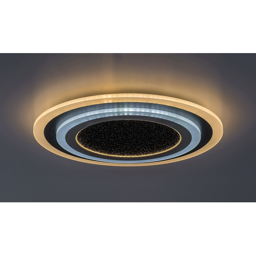 Rabalux - LED-dimbar taklampa LED/56W/230V 3000/4000/6000K svart + fjärrkontroll Ø 45 cm