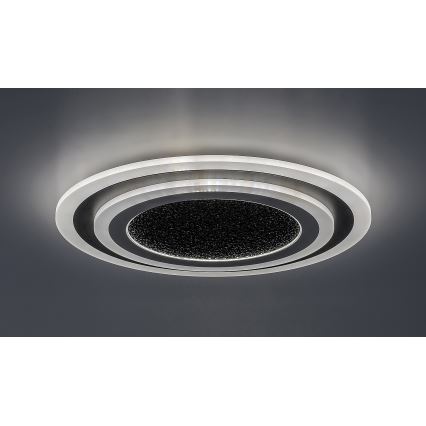 Rabalux - LED-dimbar taklampa LED/56W/230V 3000/4000/6000K svart + fjärrkontroll Ø 45 cm