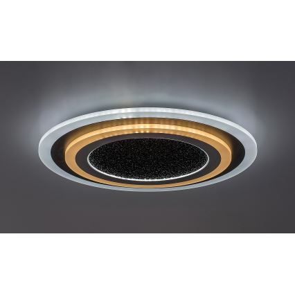 Rabalux - LED-dimbar taklampa LED/56W/230V 3000/4000/6000K svart + fjärrkontroll Ø 45 cm