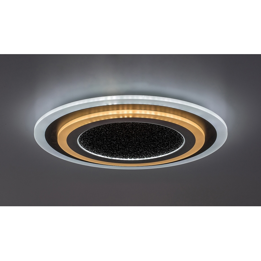 Rabalux - LED-dimbar taklampa LED/56W/230V 3000/4000/6000K svart + fjärrkontroll Ø 45 cm
