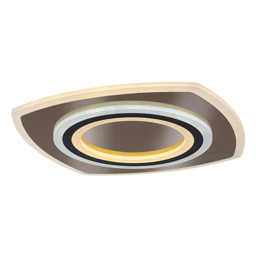 Rabalux - Dimbart LED-takarmatur LED/60W/230V 3000/4000/6000K matt krom/svart + fjärrkontroll 48x48 cm